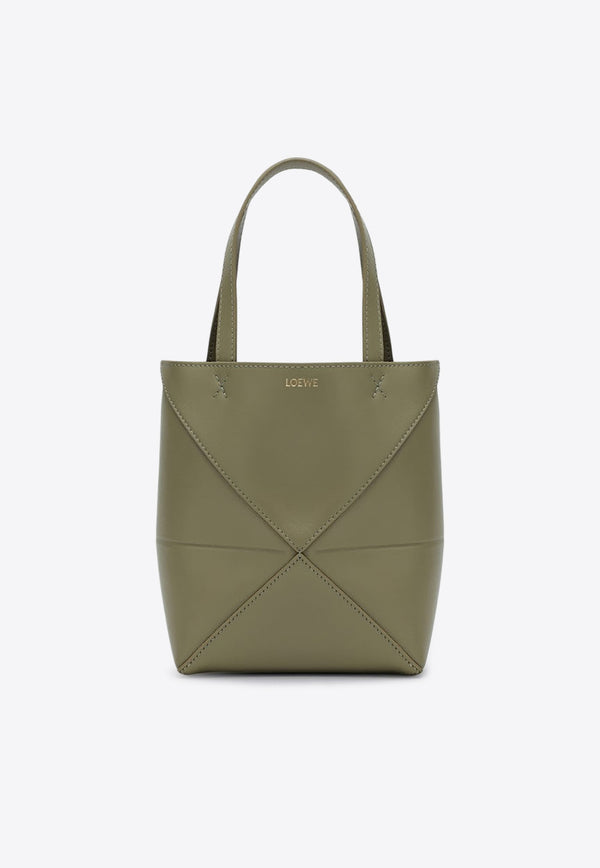 Loewe Mini Puzzle Fold Leather Tote Bag Green A657V25X01LE/P_LOEW-4787