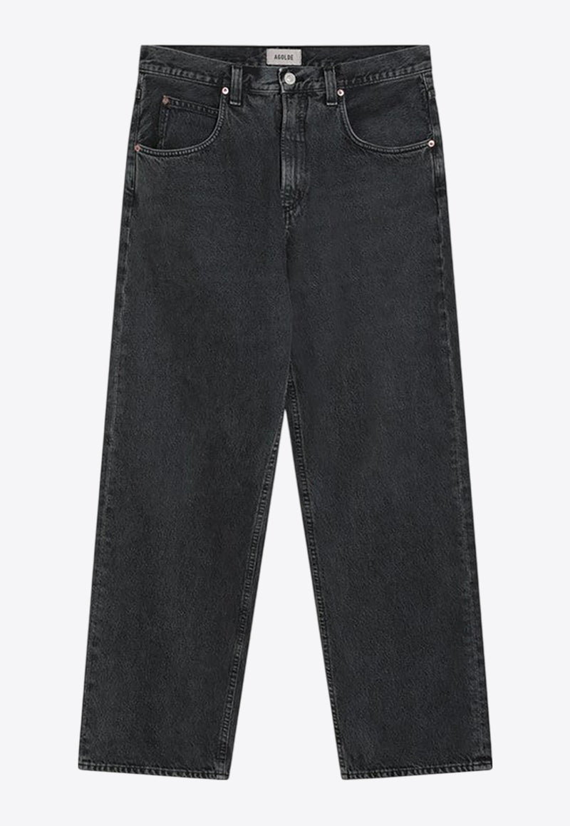 Agolde Washed Straight Jeans Black A662B1207/Q_AGOLD-DVSN