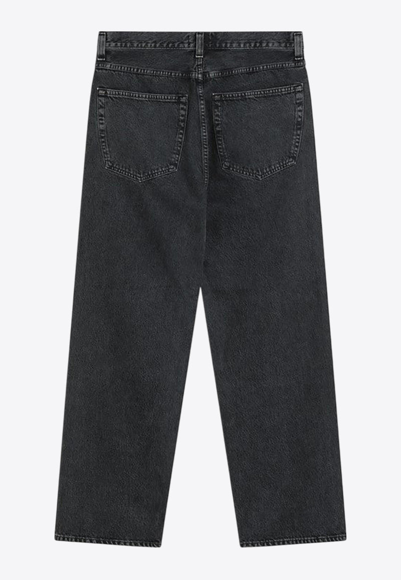Agolde Washed Straight Jeans Black A662B1207/Q_AGOLD-DVSN
