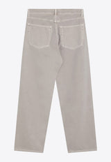 Agolde Washed Straight Jeans Beige A662C1183/Q_AGOLD-SNE