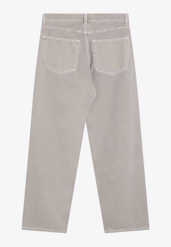 Agolde Washed Straight Jeans Beige A662C1183/Q_AGOLD-SNE