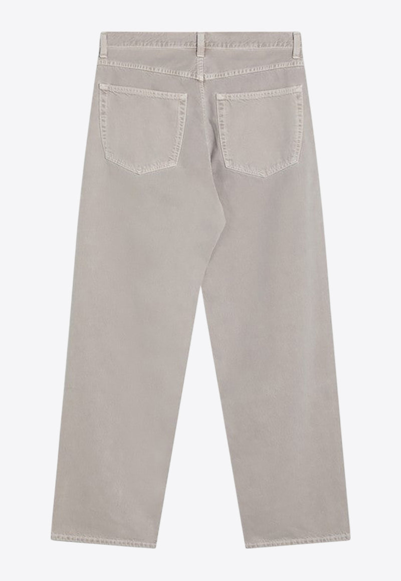 Agolde Washed Straight Jeans Beige A662C1183/Q_AGOLD-SNE