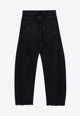 Agolde Luna Frayed Balloon Jeans Black A6681157/P_AGOLD-POSS