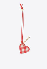 GANNI Bou Heart-Shaped Mirror Keychain Red A67645898/R_GAN-847