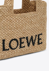 Loewe Mini Logo Raffia Tote Bag Natural A685V46X01NF/Q_LOEW-2123