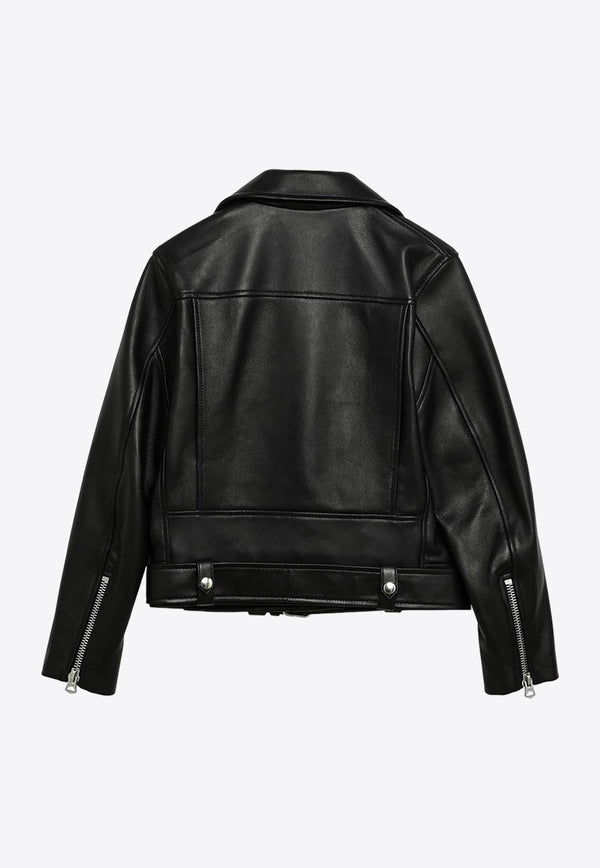 Acne Studios Leather Biker Jacket Black A70065LE/O_ACNE-900