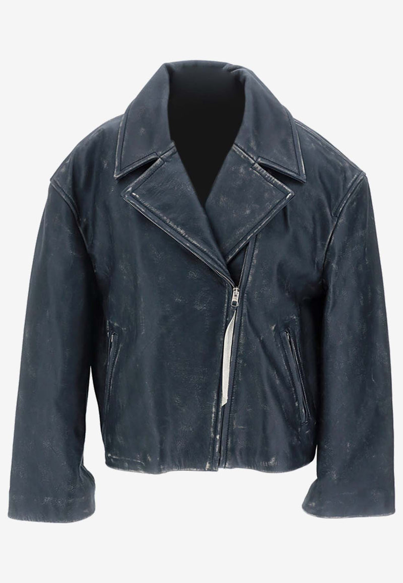 Acne Studios Leather Biker Jacket Black A70176_000_900