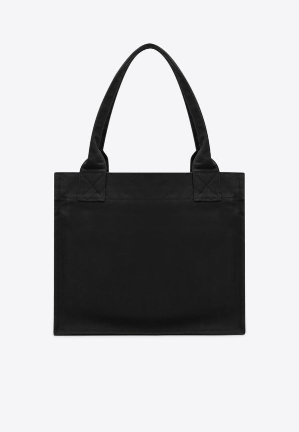GANNI Large Canvas Tote Bag Black A71805903/R_GAN-252