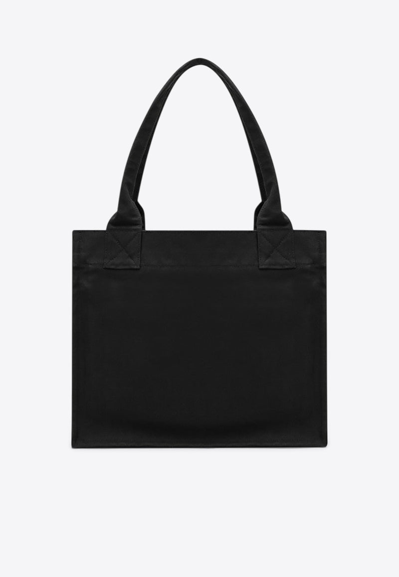 GANNI Large Canvas Tote Bag Black A71805903/R_GAN-252
