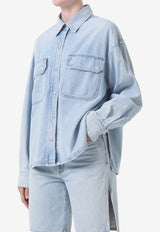 Agolde Gwen Slice Denim Shirt A7299-1523LIGHT BLUE