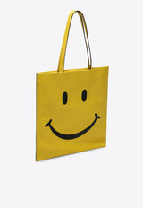 Moschino Smiley Nappa Leather Tote Bag Yellow A73058002/P_MOSCH-1027