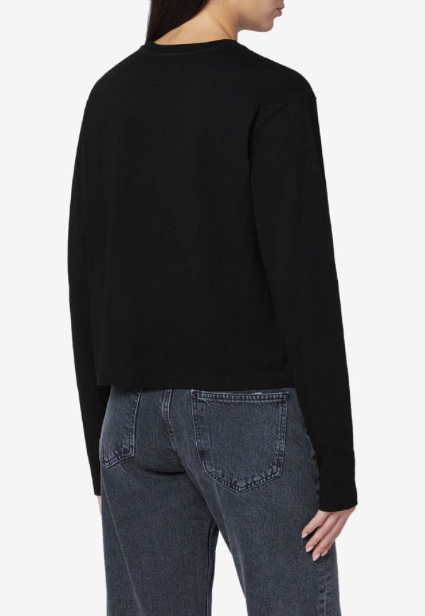 Agolde Sydney Long-Sleeved T-shirt Black A73891507/S_AGOLD-BLK
