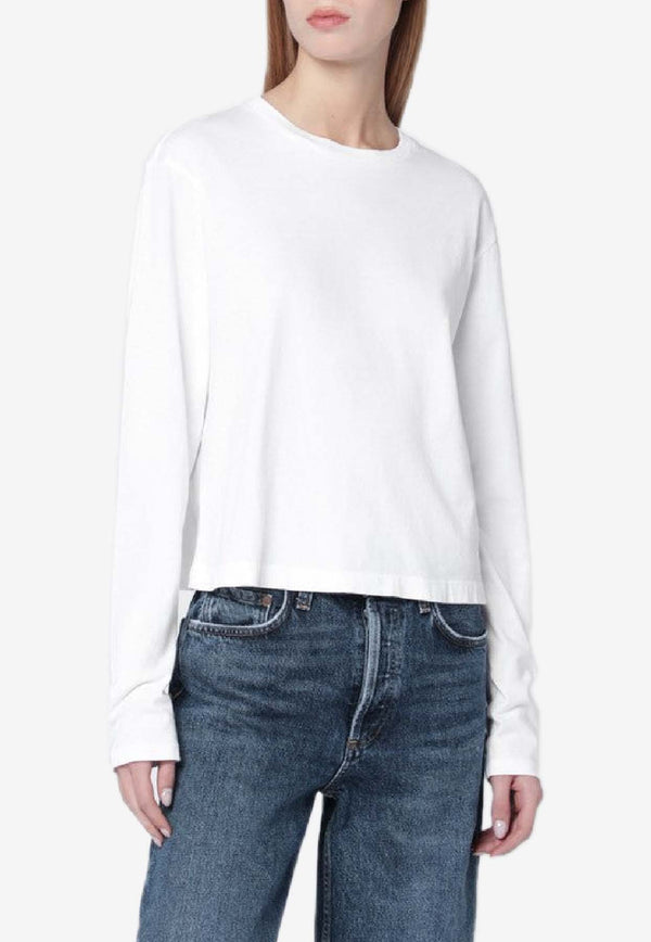 Agolde Sydney Long-Sleeved T-shirt White A73891507/S_AGOLD-WHT