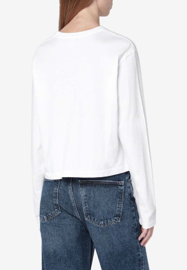 Agolde Sydney Long-Sleeved T-shirt White A73891507/S_AGOLD-WHT