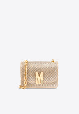 Moschino Studded Satin M Shoulder Bag Gold A7519 8220 1148