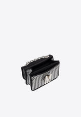 Moschino Studded Satin M Shoulder Bag Black A7519 8220 2555