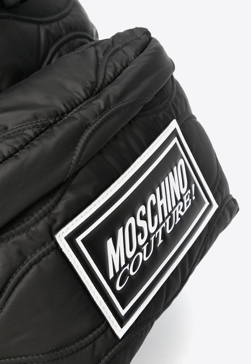 Moschino Logo-Patch Quilted Backpack A7613 8227 1555