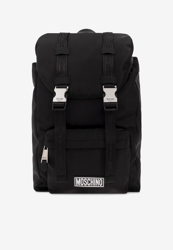 Moschino Logo Backpack A7618 8204 2555 Black