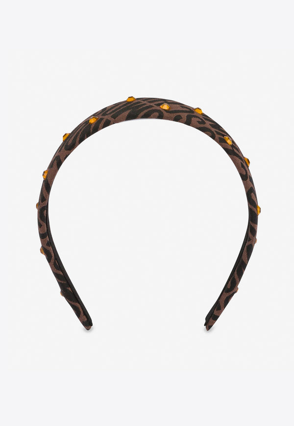 Moschino All-Over Jacquard Logo Headband A7784 8268 2103