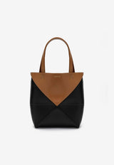 Loewe Mini Puzzle Fold Leather Tote Bag Black A779V25X07LE/P_LOEW-2727