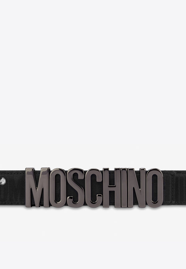 Moschino All-Over Jacquard Logo Belt A8004 8268 4555