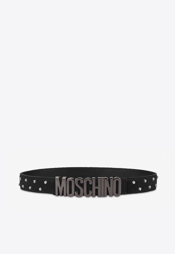 Moschino All-Over Jacquard Logo Belt A8004 8268 4555