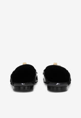 Dolce & Gabbana Ariosto Brushed Leather Mules Black A80438 AQ237 80999