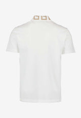 Versace Greca Collar Polo T-shirt White A87402 1A06199 1W000