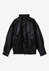 Acne Studios Faux Leather Padded Jacket Gray A90600LE/P_ACNE-900