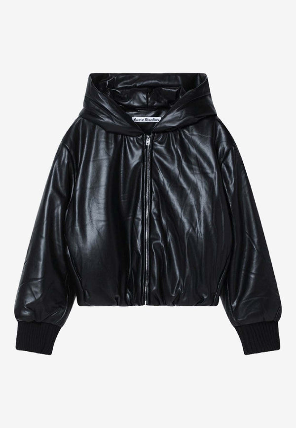 Acne Studios Faux Leather Bomber Jacket Black A90654LE/R_ACNE-900