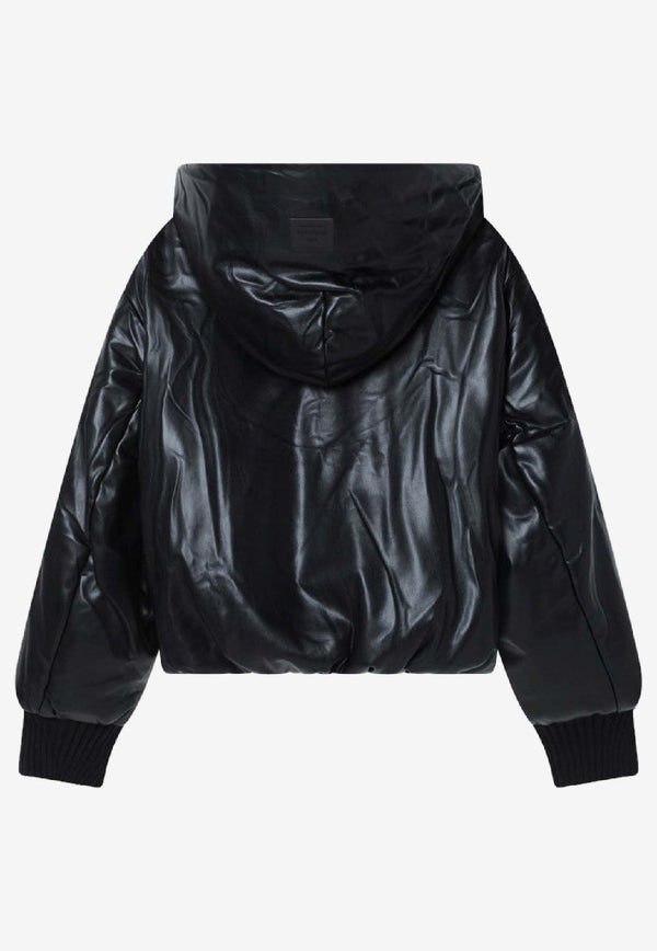 Acne Studios Faux Leather Bomber Jacket Black A90654LE/R_ACNE-900