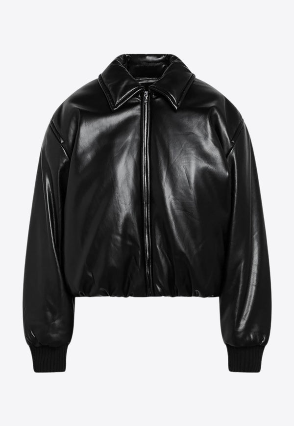 Acne Studios Faux Leather Bomber Jacket Black A90660LE/R_ACNE-900_108-36