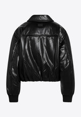 Acne Studios Faux Leather Bomber Jacket Black A90660LE/R_ACNE-900_108-36