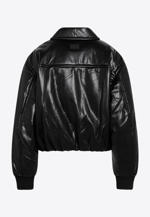 Acne Studios Faux Leather Bomber Jacket Black A90660LE/R_ACNE-900_108-36