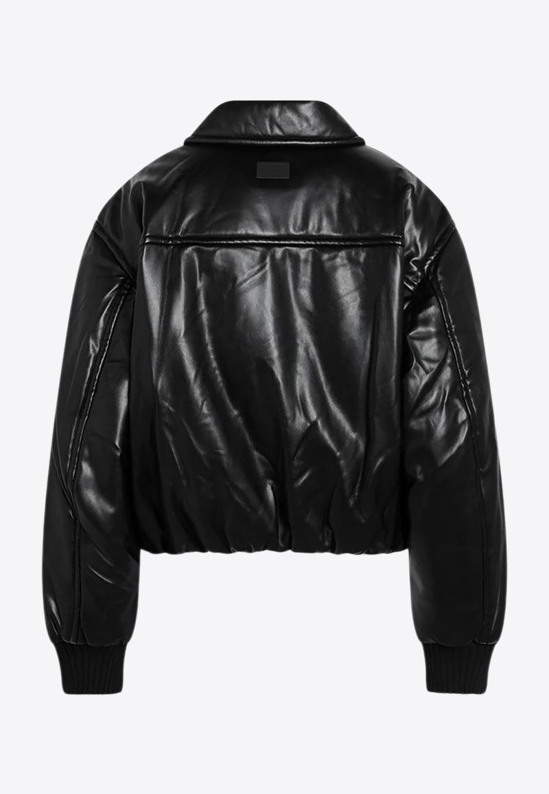 Acne Studios Faux Leather Bomber Jacket Black A90660LE/R_ACNE-900_108-36