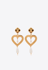 Moschino Heart-Shaped Drop Earrings A9172 8497 1606