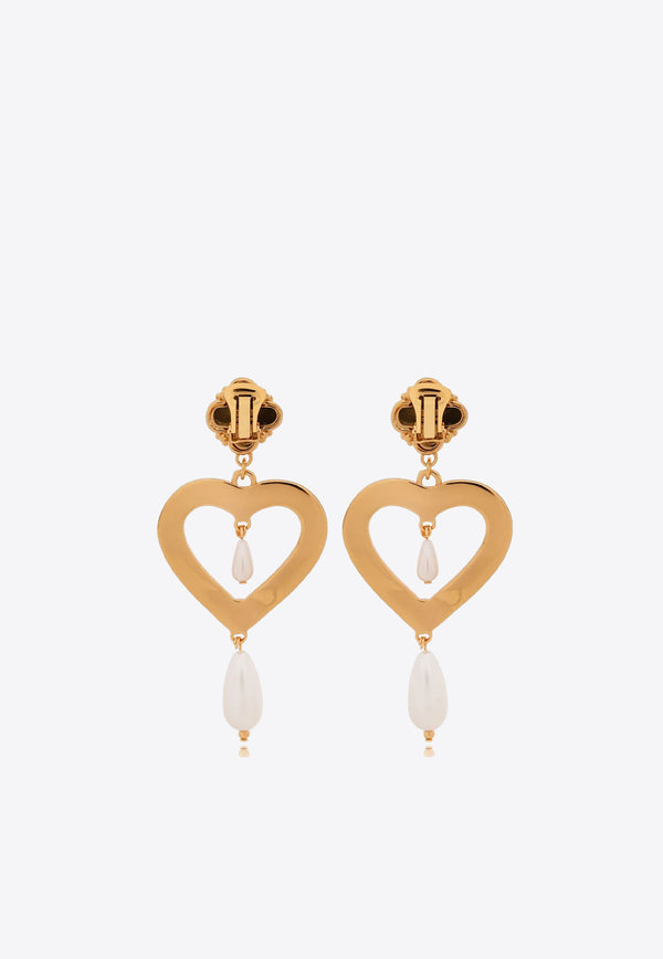 Moschino Heart-Shaped Drop Earrings A9172 8497 1606