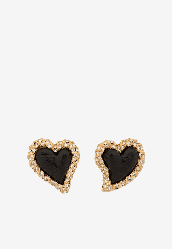 Moschino Morphed Heart Clip-On Earrings A9177 8433 0606