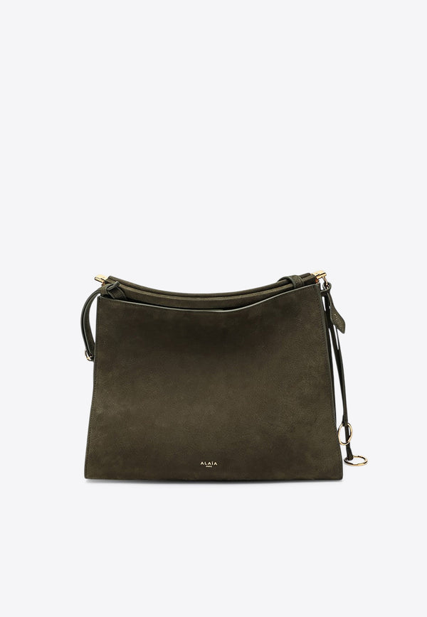 Alaïa Medium Le Click Leather Shoulder Bag Olive AA1S01433CA214LE/R_ALAIA-610