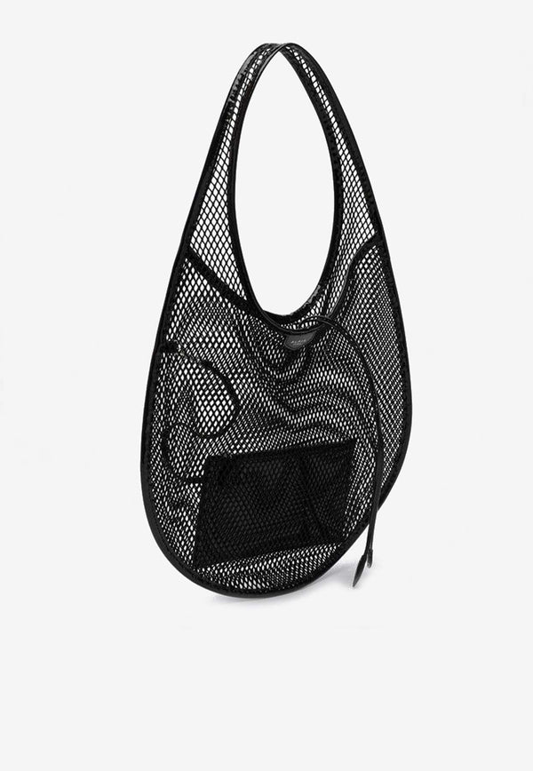 Medium One Piece Mesh Hobo Bag