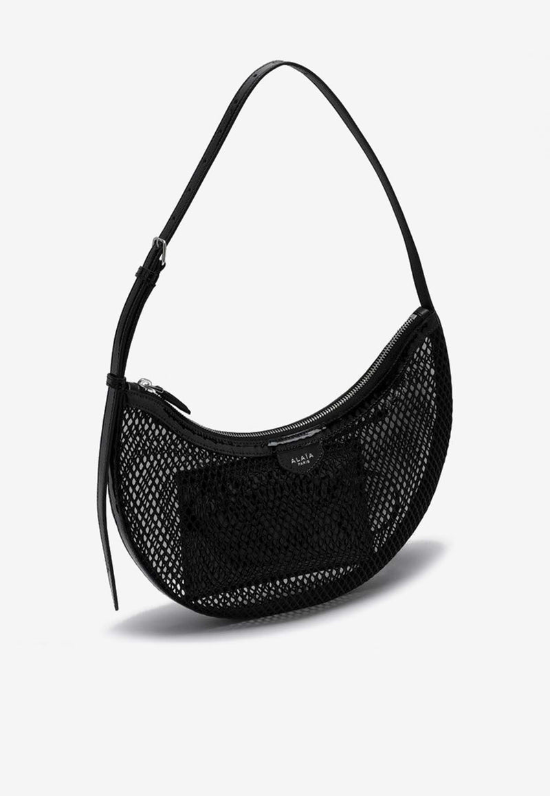 Alaïa One Piece Demi Lune Mesh Hobo Bag Black AA1S02731CA266PL/P_ALAIA-999