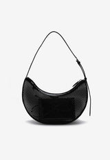 Alaïa One Piece Demi Lune Mesh Hobo Bag Black AA1S02731CA266PL/P_ALAIA-999