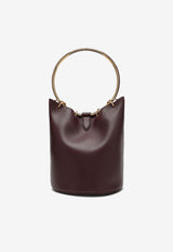 Alaïa Large Ring Bucket Bag in Calf Leather Brown AA1S02825CA515LE/P_ALAIA-719