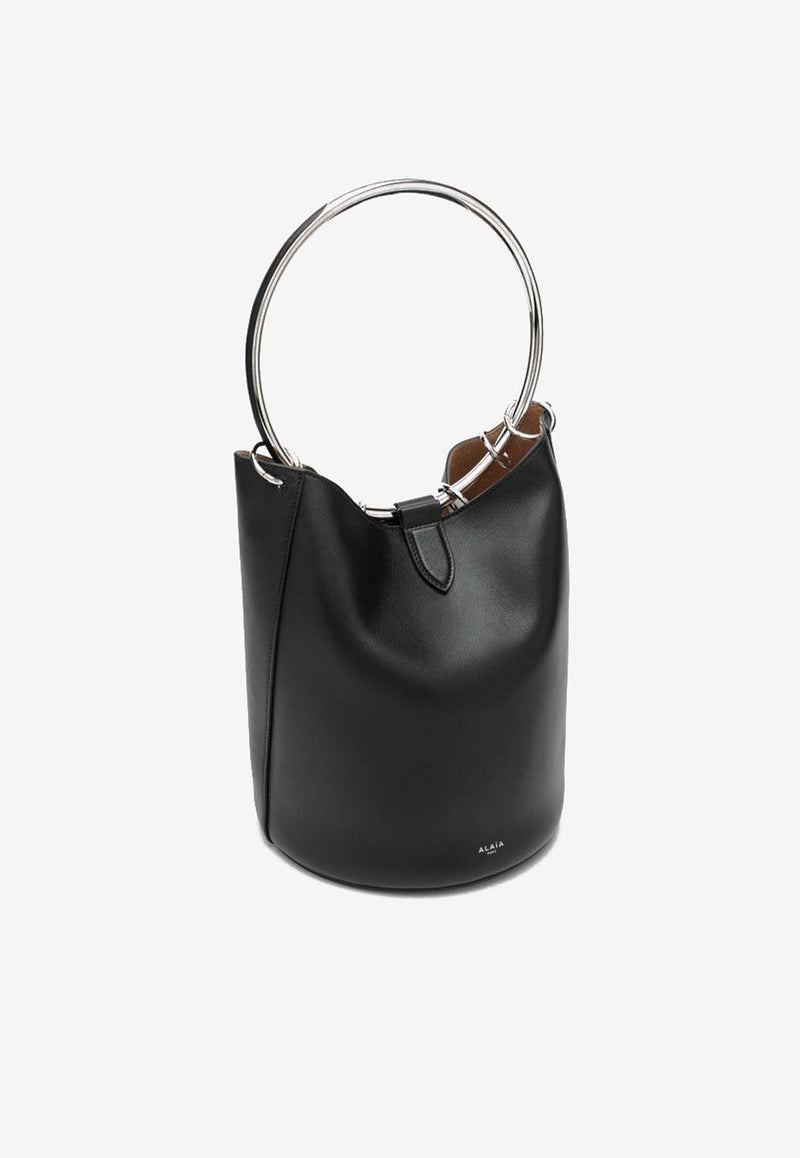 Alaïa Ring Bucket Bag in Calf Leather Black AA1S02825CA515LE/P_ALAIA-999