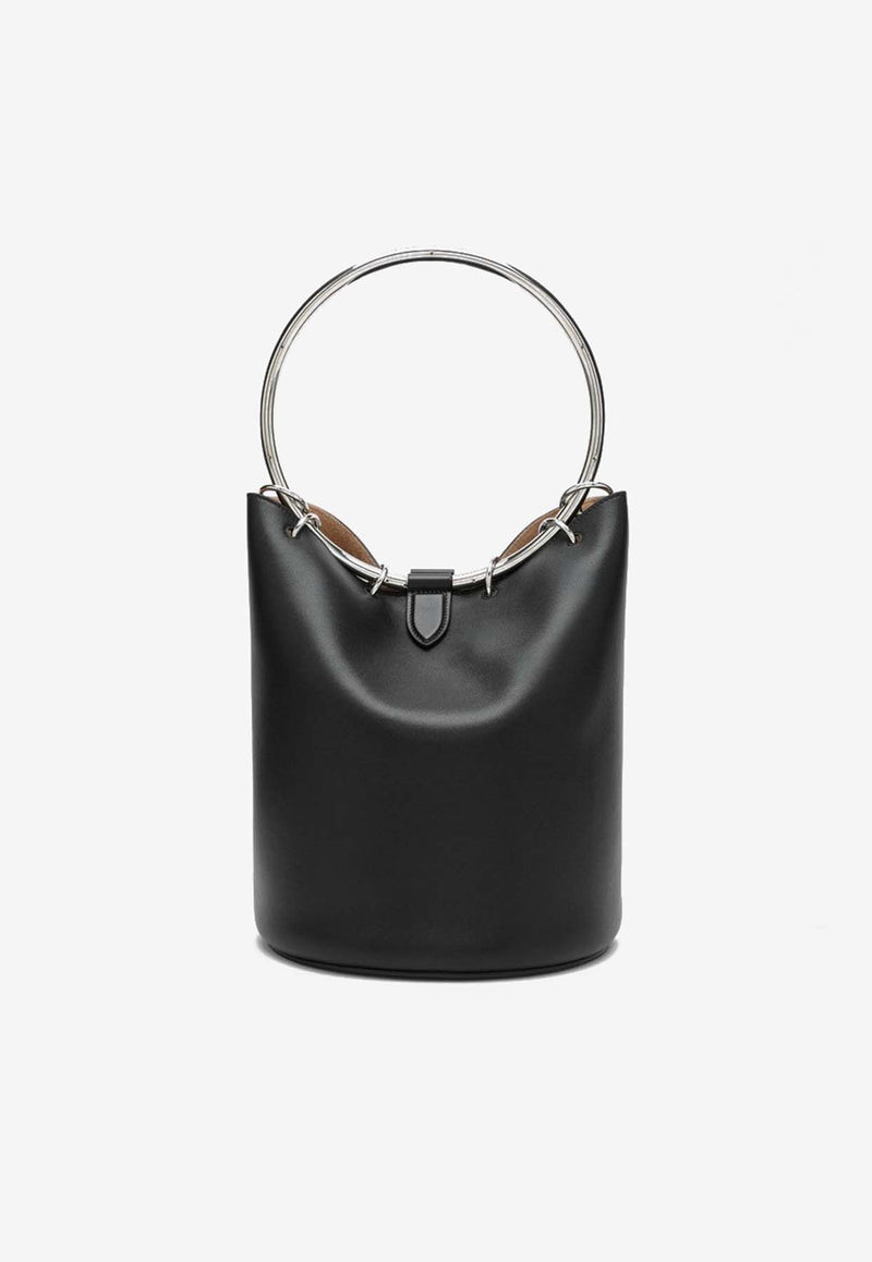 Alaïa Ring Bucket Bag in Calf Leather Black AA1S02825CA515LE/P_ALAIA-999