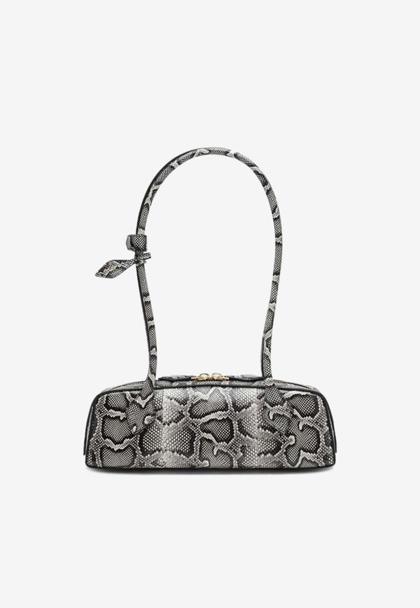 Alaïa Le Teckel Python Print Leather Clutch Gray AA1S06026I064LE/R_ALAIA-009
