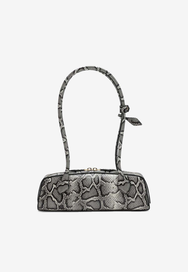 Alaïa Le Teckel Python Print Leather Clutch Gray AA1S06026I064LE/R_ALAIA-009