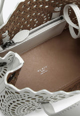 Alaïa Small Mina 20 Calf Leather Shoulder Bag White AA1S06720C0I61LE/O_ALAIA-010