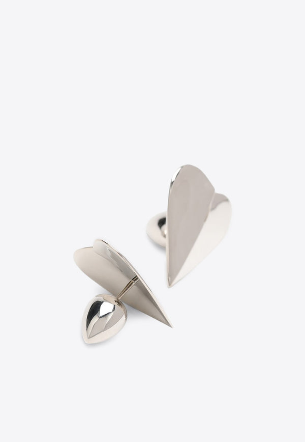 Alaïa Mini Le Coeur Brass Earrings Silver AA2B167LA006PR/R_ALAIA-210