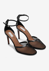 Alaïa 90 Fishnet Pumps Black AA3E049TK007PL/P_ALAIA-999